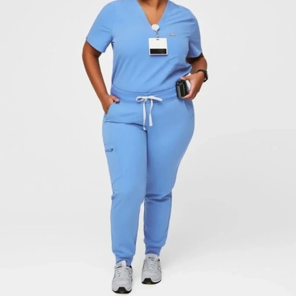 Figs Zamora Jogger Scrub Pants Ceil Blue Size XXL 2XL